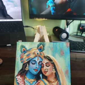 Mini Canvas Radha and Krishna